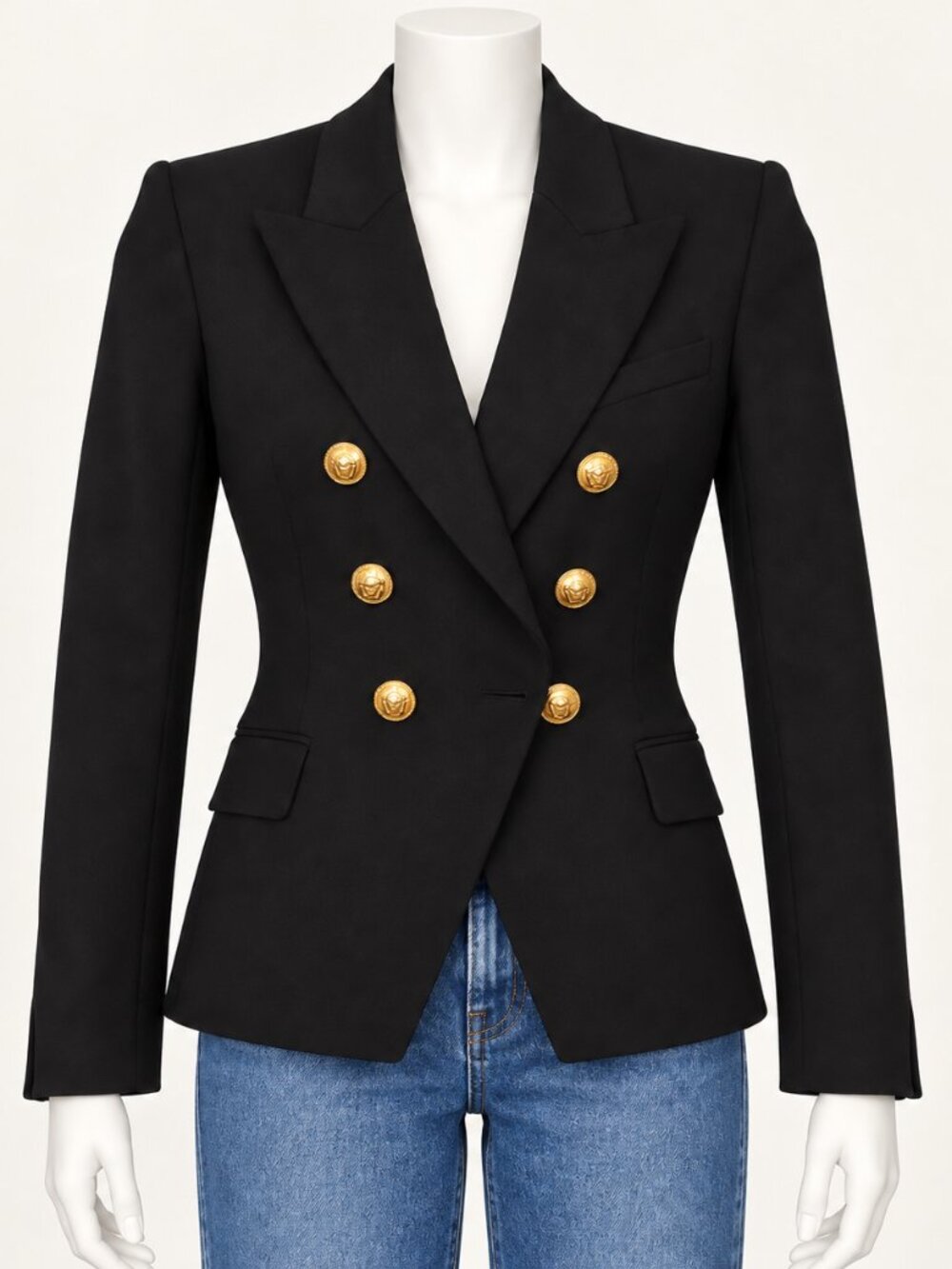 Balmain Grain de Poudre Wool Blazer FR 34 NWT